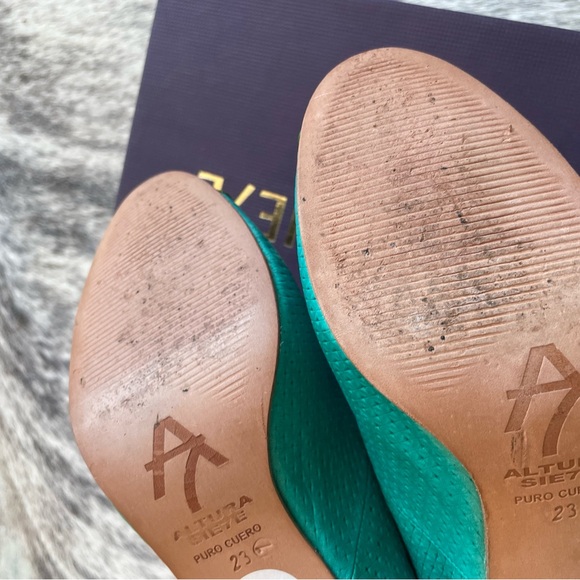Altura Sie7e Handmade Leather Peep Toe SZ 23 | US 6 - Picture 7 of 7